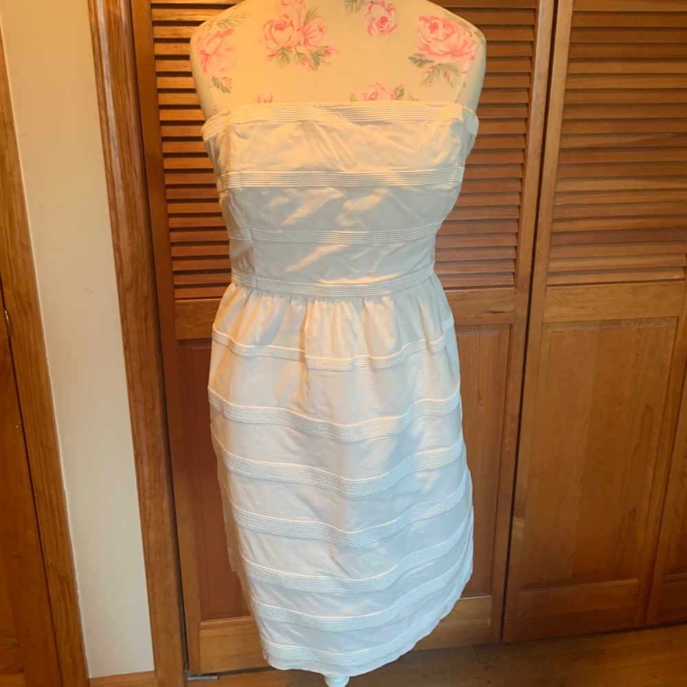 Chic JCrew White Strapless Dress